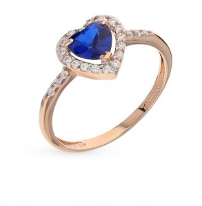 золотое кольцо с фианитами