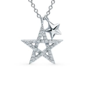 серебряное шейное украшение с фианитами