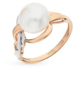 золотое кольцо с жемчугом