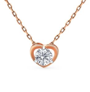 золотая подвеска с фианитами