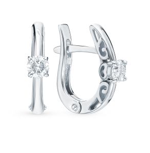 золотые серьги SUNLIGHT «Бриллианты Якутии»