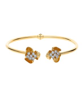 золотой браслет с фианитами