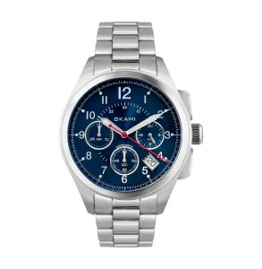 Мужские часы с хронографом на стальном браслете