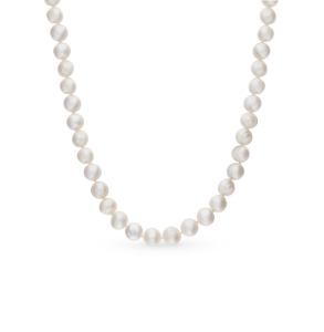 серебряное шейное украшение с жемчугом