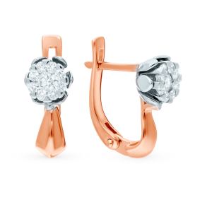 золотые серьги с бриллиантами