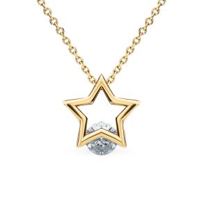 золотое шейное украшение с фианитами