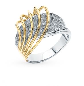 золотое кольцо с бриллиантами