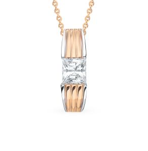 золотая подвеска с фианитами