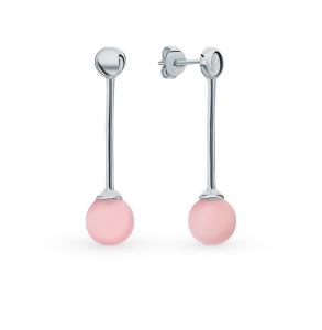 серебряные серьги с кварцем