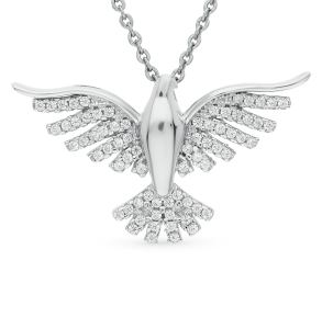 серебряная подвеска с фианитами