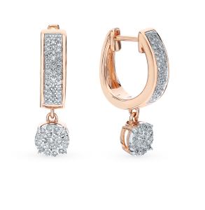 золотые серьги с бриллиантами