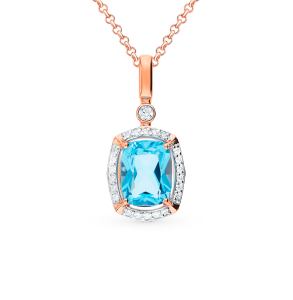 золотая подвеска с топазами и фианитами SOKOLOV 731644*