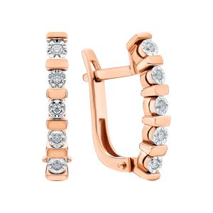 золотые серьги с бриллиантами