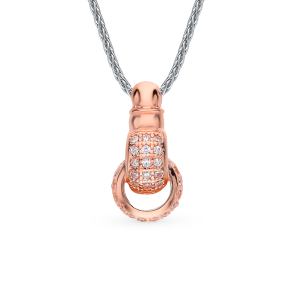 серебряное шейное украшение с фианитами