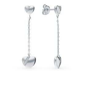 серебряные серьги с фианитами