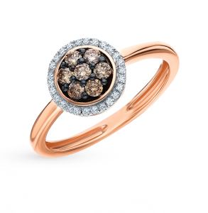 золотое кольцо с бриллиантами