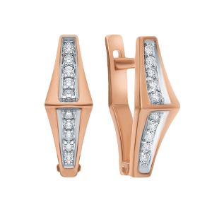 золотые серьги с бриллиантами