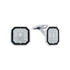 серебряные запонки с эмалью