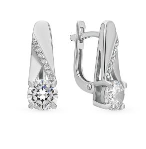 серебряные серьги с фианитами