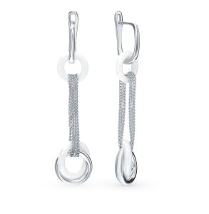 Серебряные серьги с керамикой