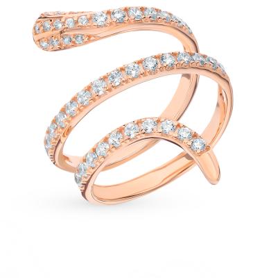 Золотое кольцо с фианитами