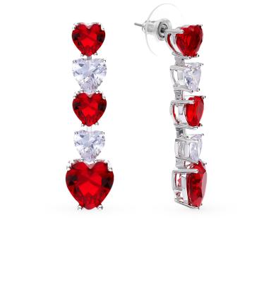 Серьги с фианитами