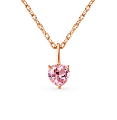 Золотая подвеска с морганитами