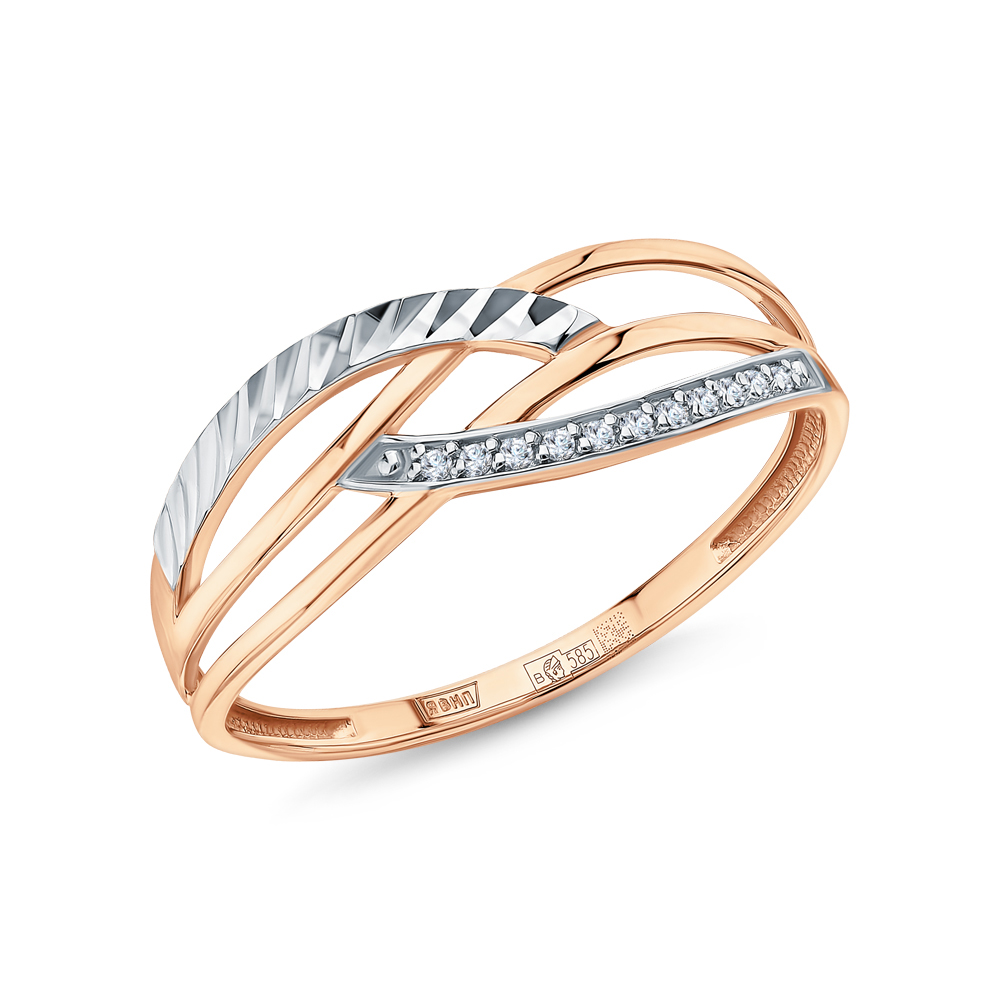 Золотое кольцо с фианитами в Санкт-Петербурге