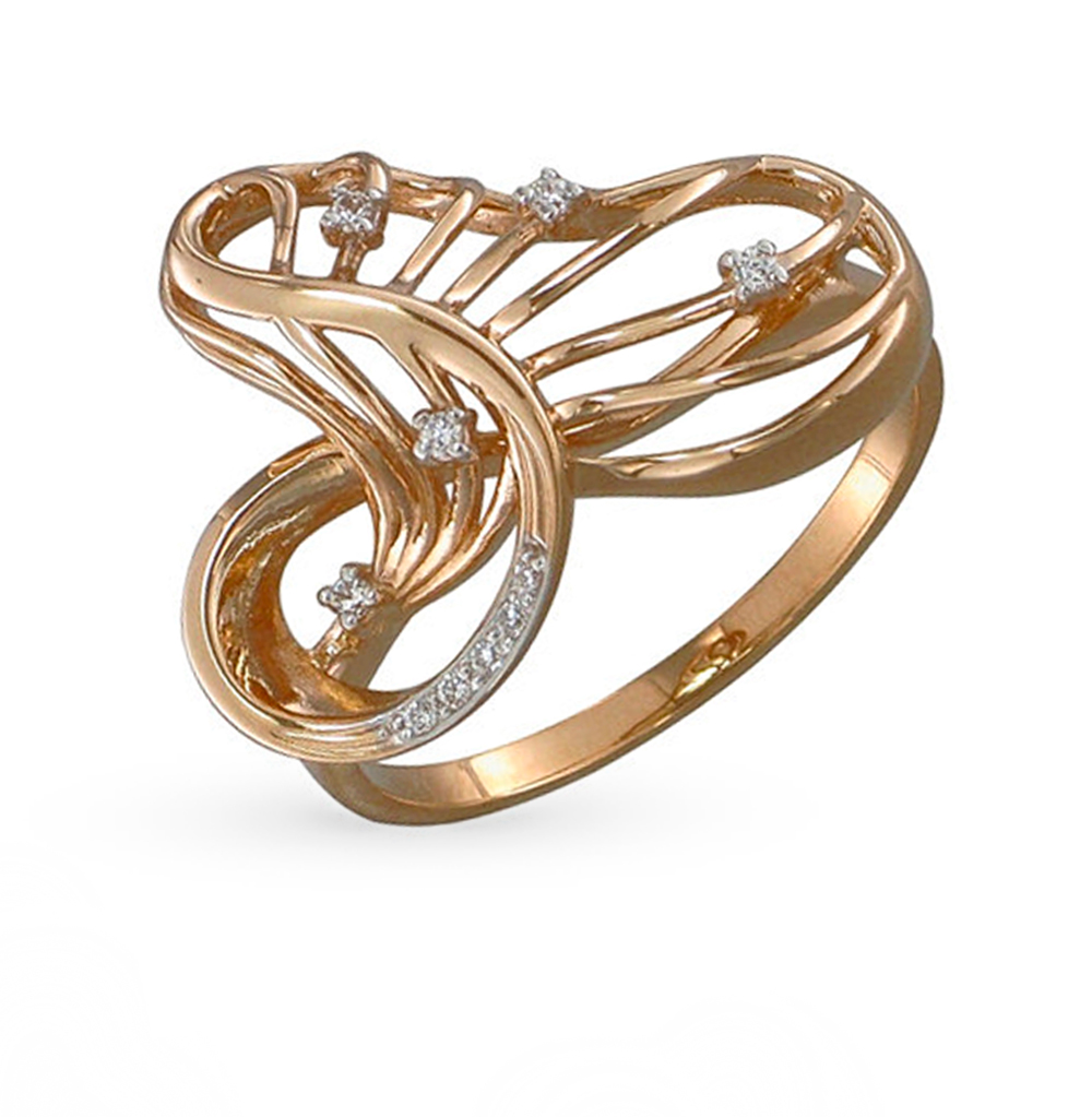 Золотое кольцо с фианитами SOKOLOV 015266* в Краснодаре
