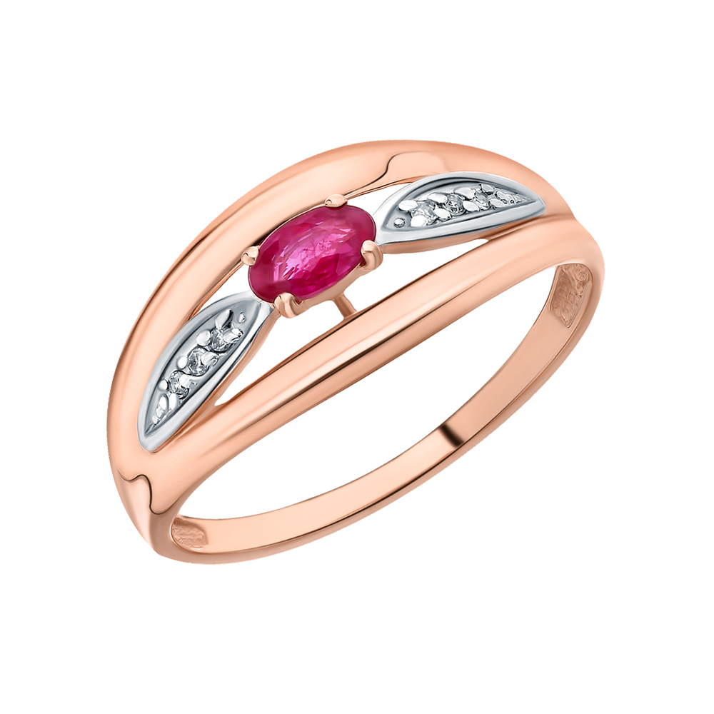 Кольцо с рубинами и бриллиантами в Краснодаре