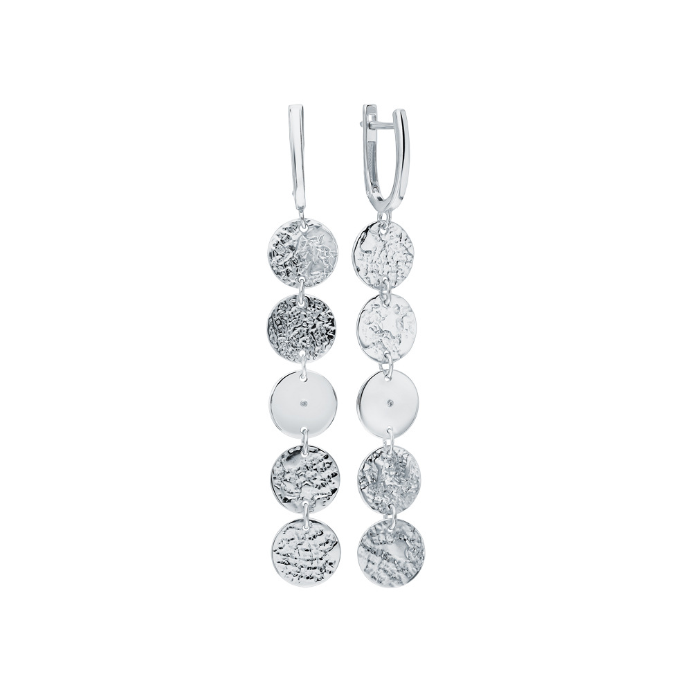 Серебряные серьги с бриллиантами в Екатеринбурге