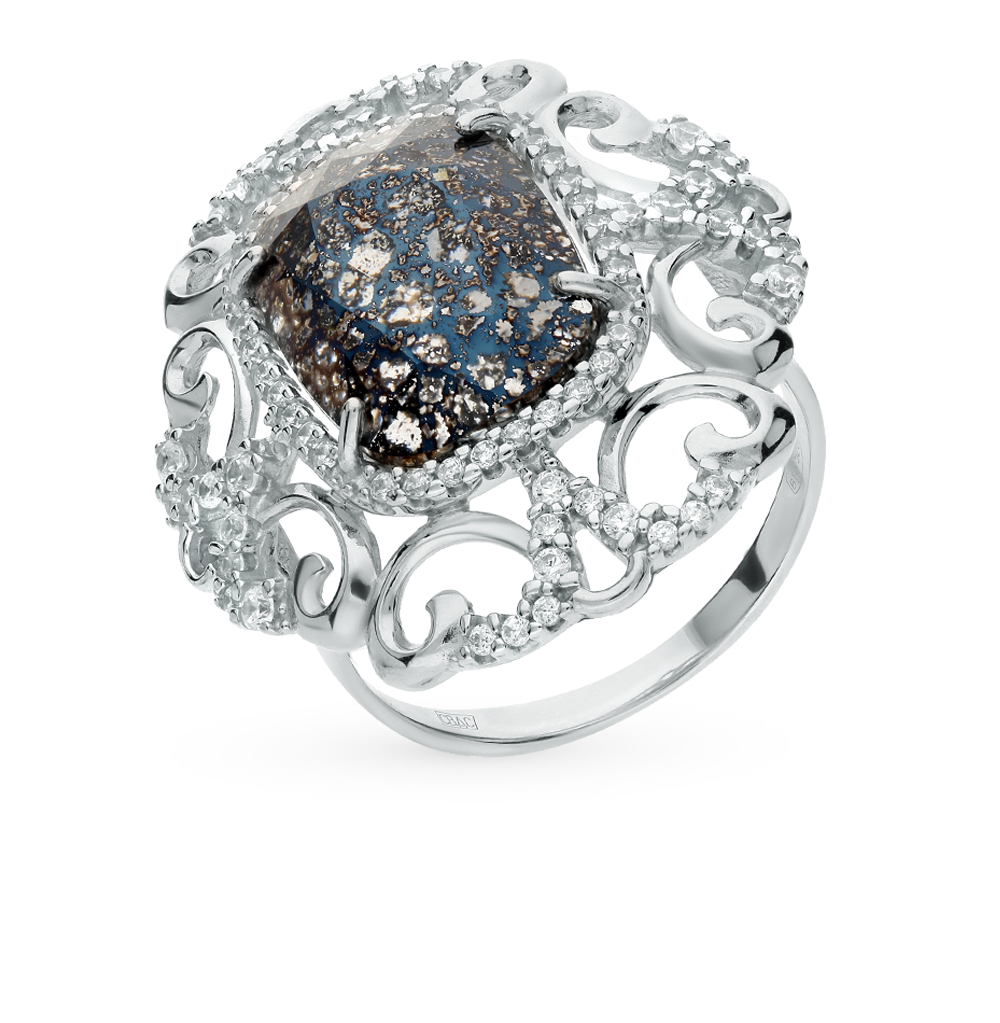 Серебряное кольцо с кристаллами  Swarovski в Екатеринбурге