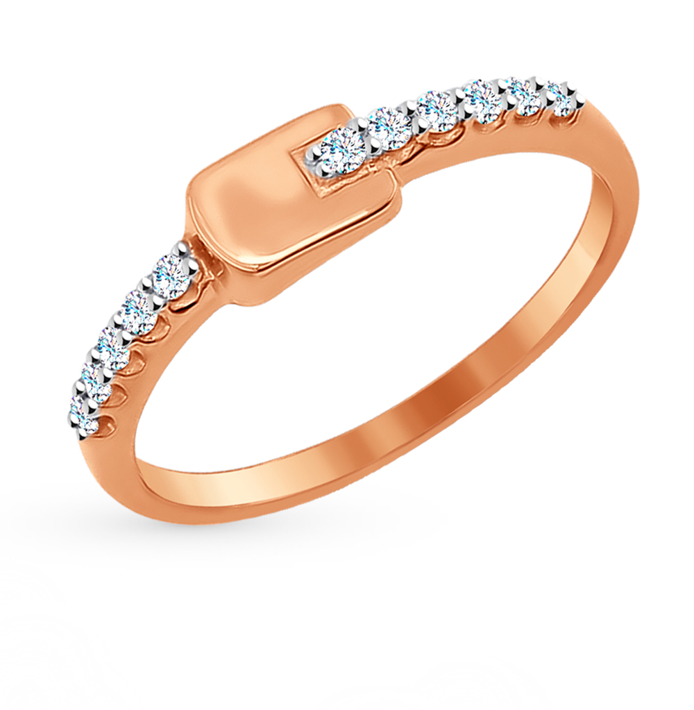 Золотое кольцо с фианитами SOKOLOV 017042* в Самаре