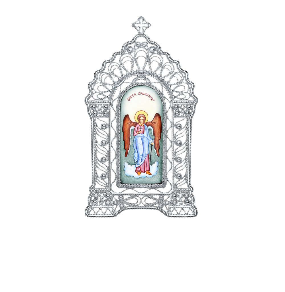 Серебряная икона с эмалью в Ростовe-на-Дону