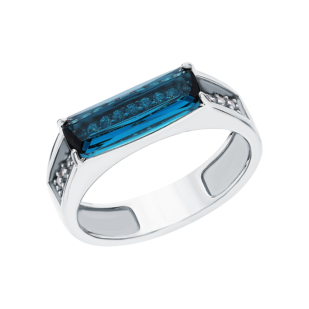 Серебряное кольцо с ювелирными кристаллами в Ростовe-на-Дону