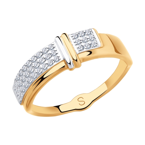 Золотое кольцо с фианитами SOKOLOV 018126 в Самаре