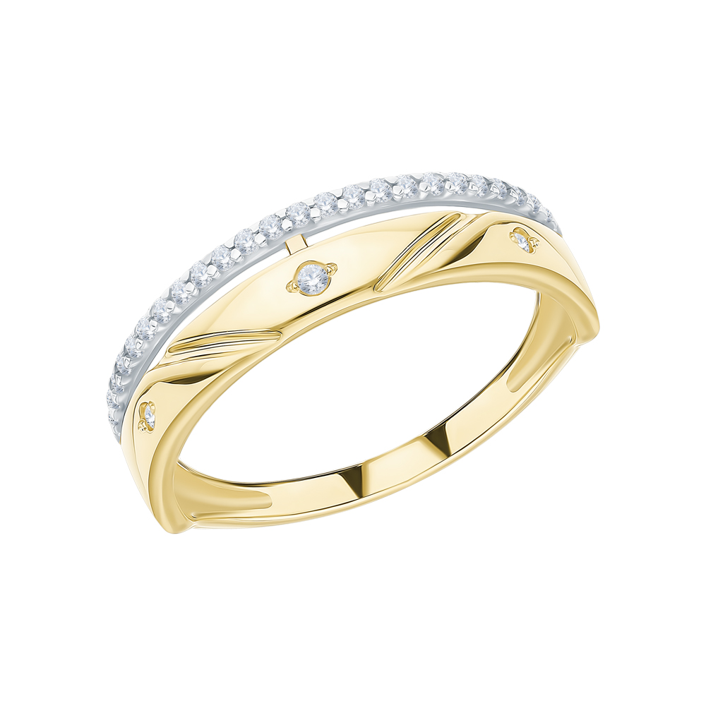 Фото «Золотое кольцо с кубическим цирконием»