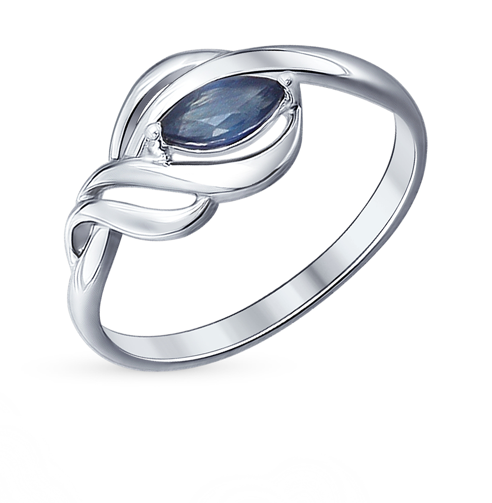 Серебряное кольцо с сапфирами в Новосибирске