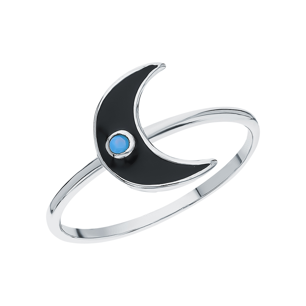 Серебряное кольцо с эмалью и алпанитом в Самаре