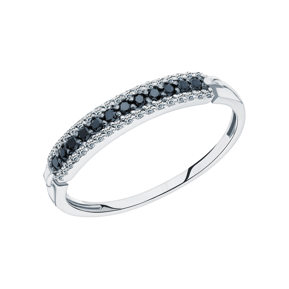 Золотое кольцо с чёрными бриллиантами в Санкт-Петербурге