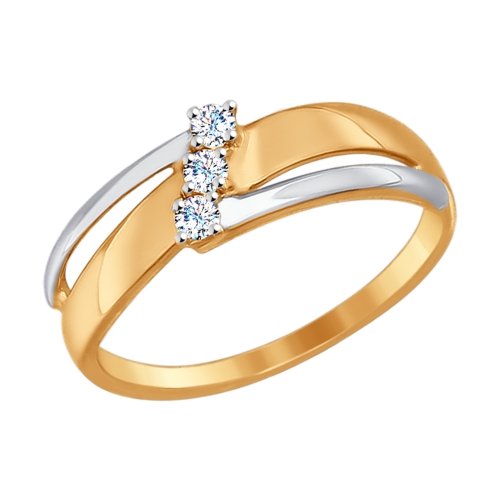 Золотое кольцо с фианитами SOKOLOV 017220* в Новосибирске
