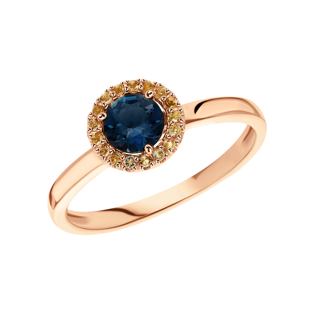 Фото «Золотое кольцо с цитринами и топазами»