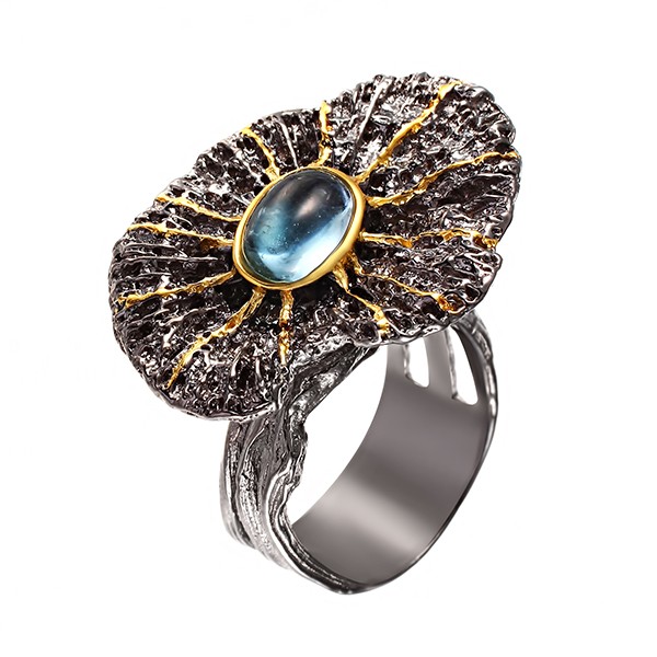 Серебряное кольцо с топазами в Новосибирске