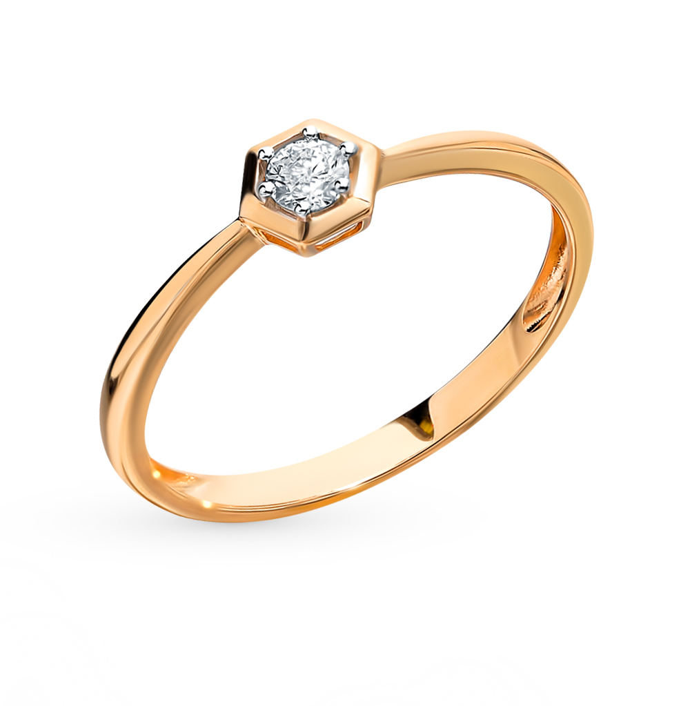 Золотое кольцо с бриллиантом в Санкт-Петербурге