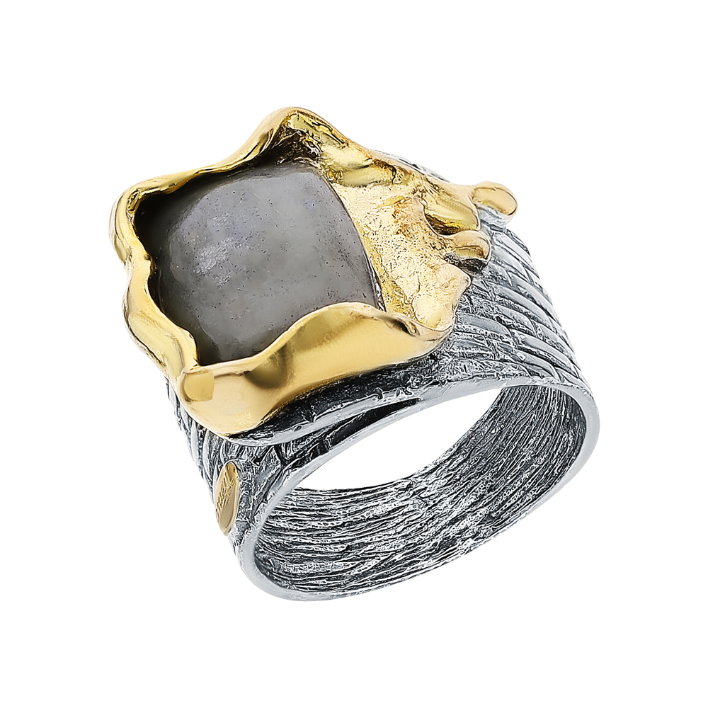 Фото «Серебряное кольцо с лабрадоритами»