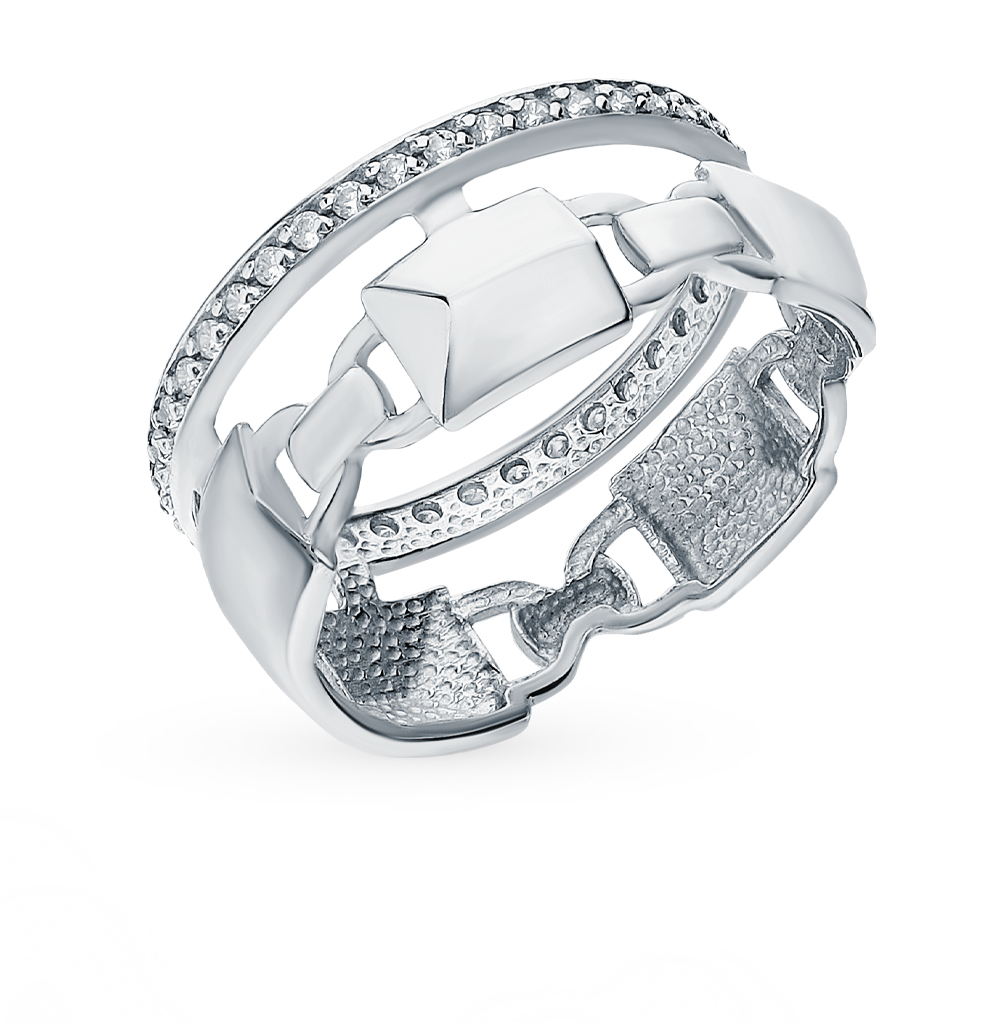 Серебряное кольцо с фианитами в Екатеринбурге