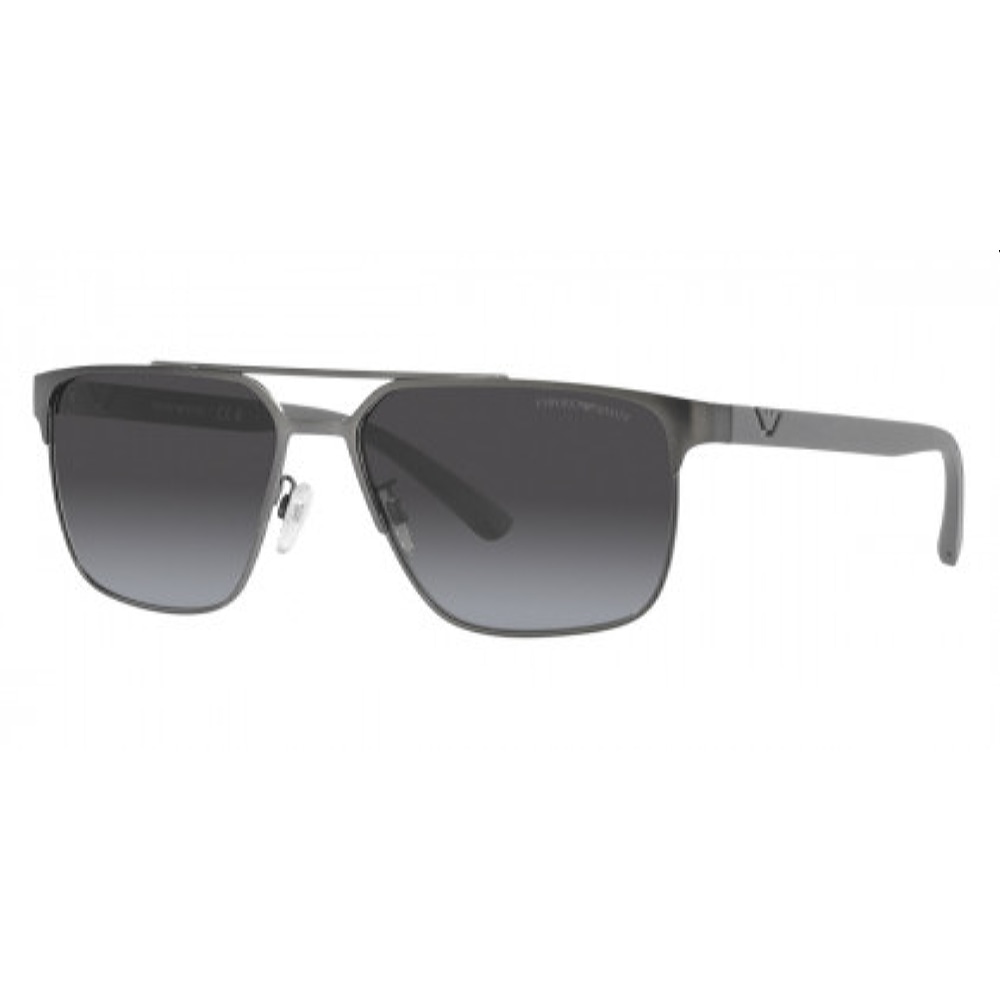 Мужские солнцезащитные очки из Италии марки EMPORIO ARMANI из коллекции Rectangle модель 0EA213430038G58 в Новосибирск