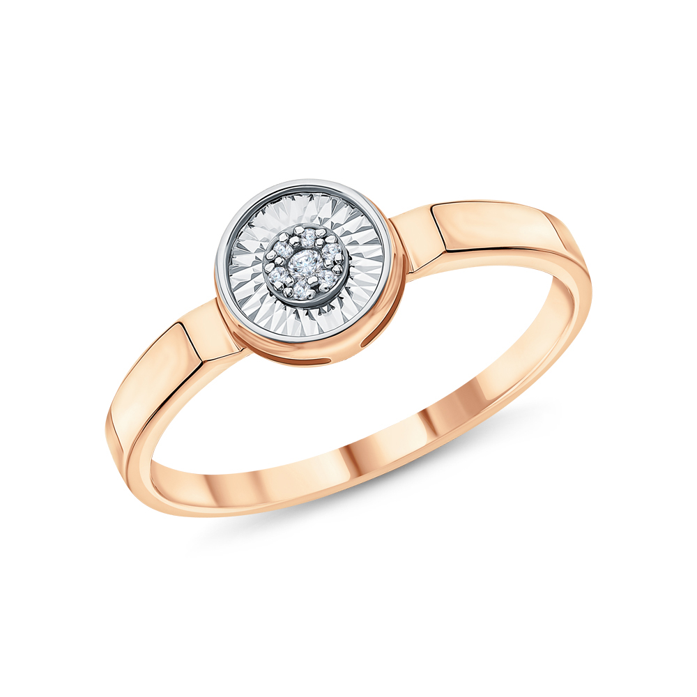 Золотое кольцо с бриллиантами природными в Санкт-Петербурге