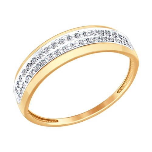 Золотое кольцо с бриллиантами SOKOLOV 1011548 в Новосибирске
