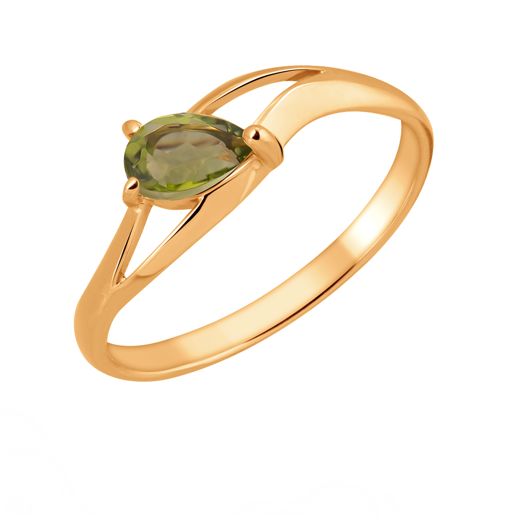 Золотое кольцо с хризолитом в Краснодаре